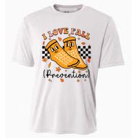 Groovy Retro I Love Fall Prevention Fall Physical Therapy Cooling Performance Crew T-Shirt