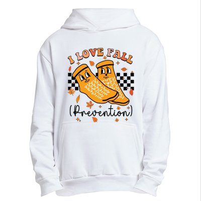 Groovy Retro I Love Fall Prevention Fall Physical Therapy Urban Pullover Hoodie