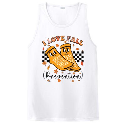 Groovy Retro I Love Fall Prevention Fall Physical Therapy PosiCharge Competitor Tank