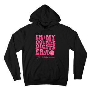 Groovy Retro In My Double Digits Era 10th Birthday Girl Hoodie