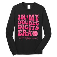 Groovy Retro In My Double Digits Era 10th Birthday Girl Long Sleeve Shirt