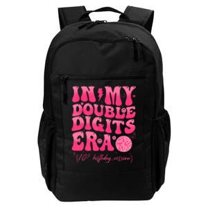 Groovy Retro In My Double Digits Era 10th Birthday Girl Daily Commute Backpack