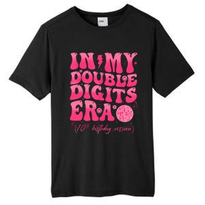 Groovy Retro In My Double Digits Era 10th Birthday Girl Tall Fusion ChromaSoft Performance T-Shirt