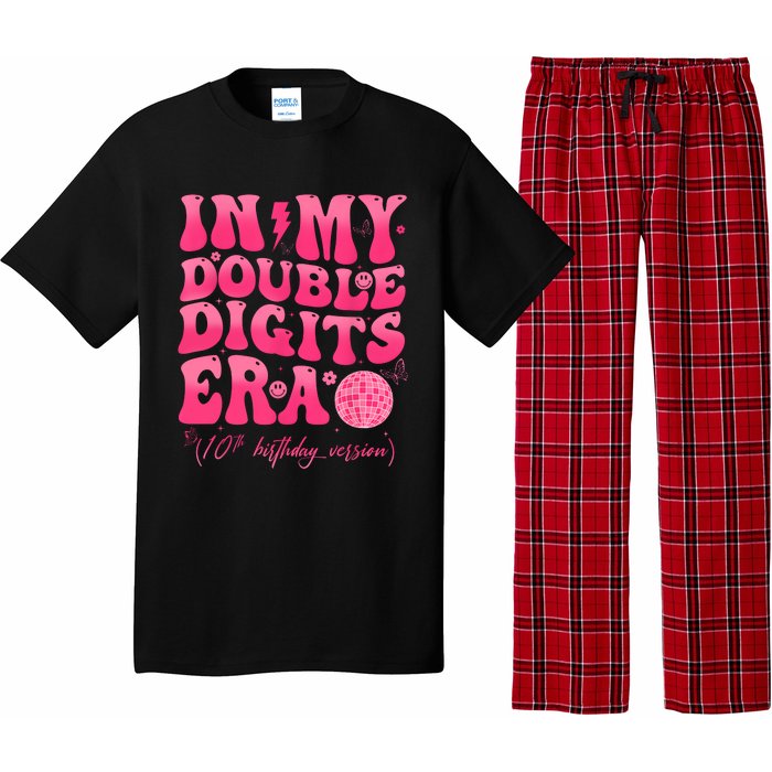 Groovy Retro In My Double Digits Era 10th Birthday Girl Pajama Set