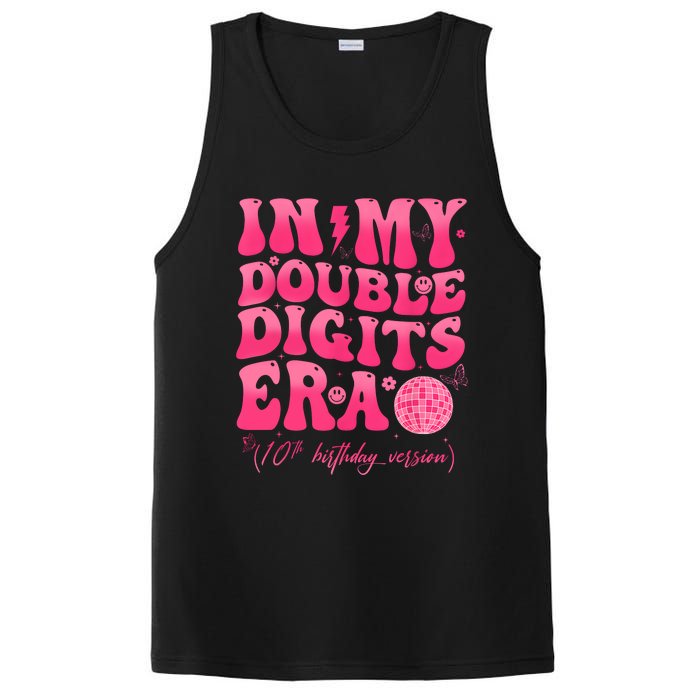 Groovy Retro In My Double Digits Era 10th Birthday Girl PosiCharge Competitor Tank