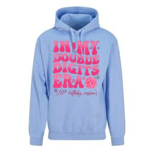 Groovy Retro In My Double Digits Era 10th Birthday Girl Unisex Surf Hoodie