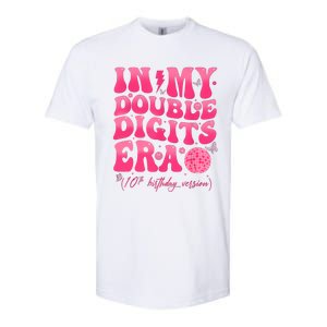 Groovy Retro In My Double Digits Era 10th Birthday Girl Softstyle CVC T-Shirt