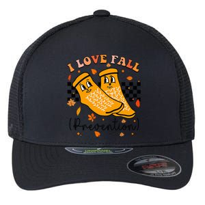 Groovy Retro I Love Fall Prevention Fall Physical Therapy Flexfit Unipanel Trucker Cap