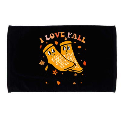 Groovy Retro I Love Fall Prevention Fall Physical Therapy Microfiber Hand Towel