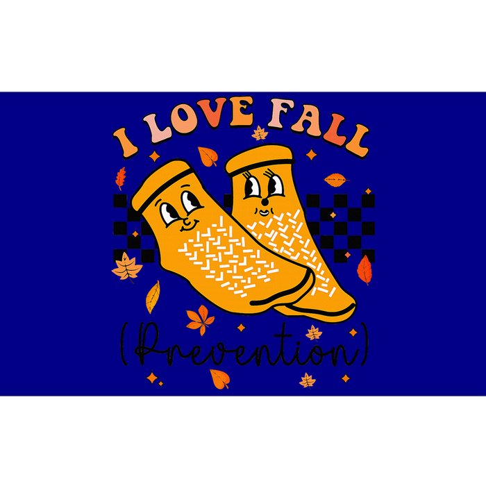 Groovy Retro I Love Fall Prevention Fall Physical Therapy Bumper Sticker