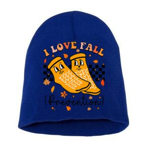 Groovy Retro I Love Fall Prevention Fall Physical Therapy Short Acrylic Beanie