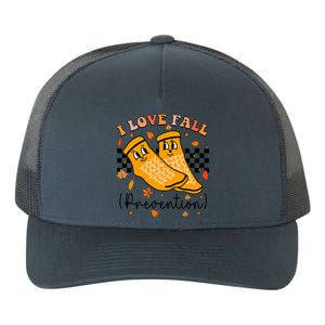 Groovy Retro I Love Fall Prevention Fall Physical Therapy Yupoong Adult 5-Panel Trucker Hat