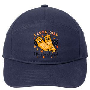 Groovy Retro I Love Fall Prevention Fall Physical Therapy 7-Panel Snapback Hat