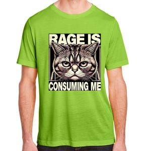 Graphic Rage Is Consuming Me Funny Cat Meme Adult ChromaSoft Performance T-Shirt