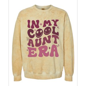 Groovy Retro In My Cool Aunt Era Cool Gifts For Auntie Colorblast Crewneck Sweatshirt