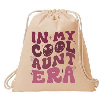 Groovy Retro In My Cool Aunt Era Cool Gifts For Auntie Drawstring Bag