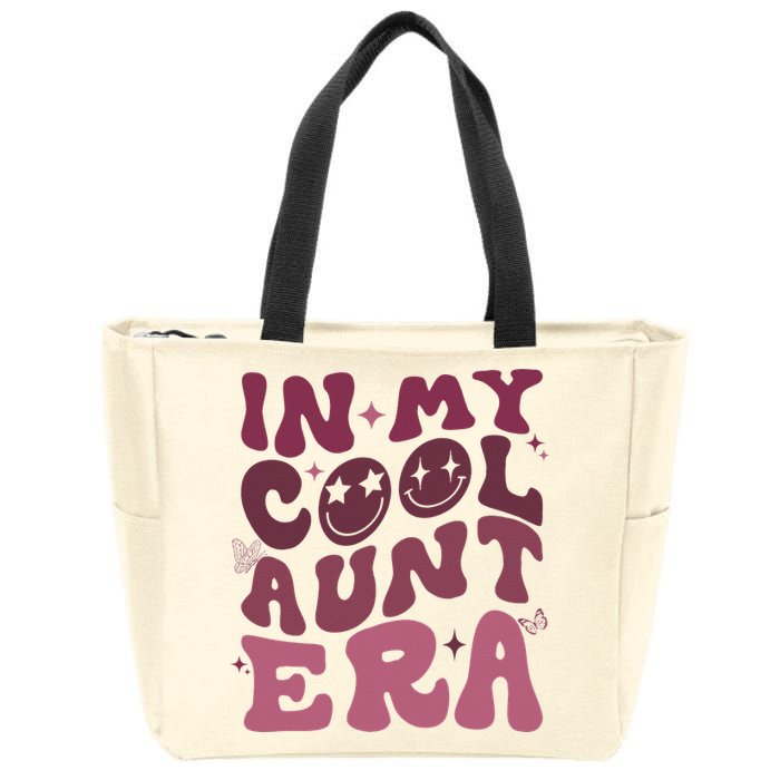 Groovy Retro In My Cool Aunt Era Cool Gifts For Auntie Zip Tote Bag