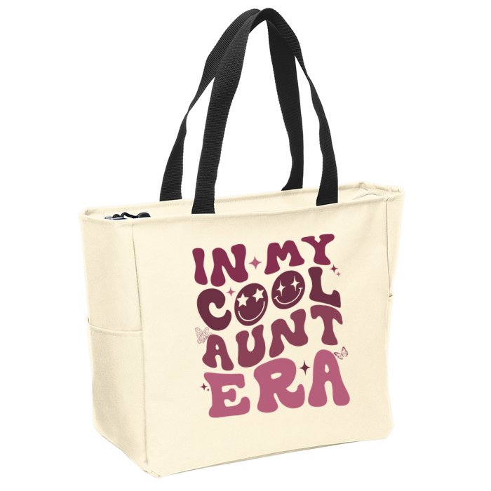 Groovy Retro In My Cool Aunt Era Cool Gifts For Auntie Zip Tote Bag