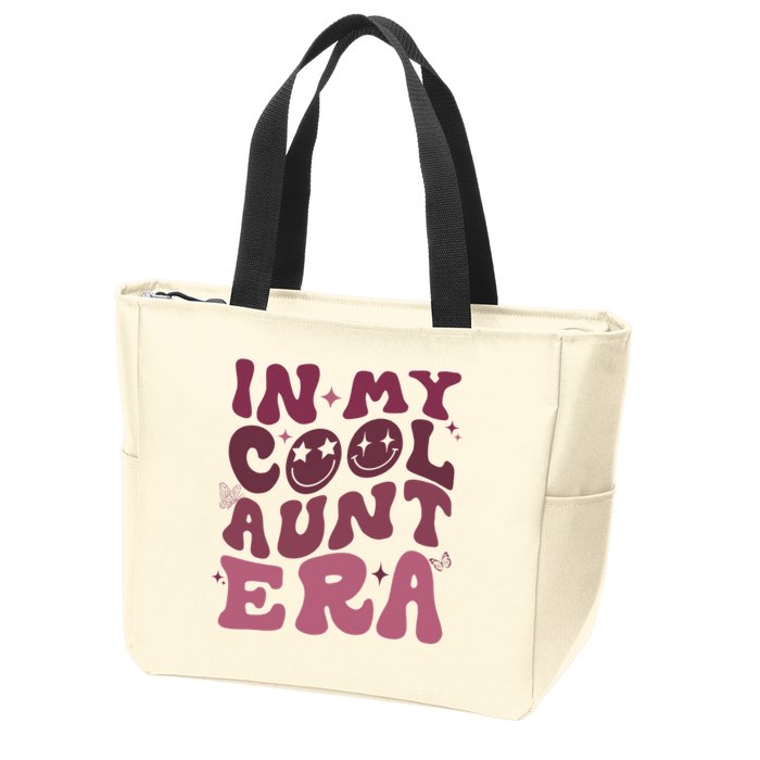 Groovy Retro In My Cool Aunt Era Cool Gifts For Auntie Zip Tote Bag