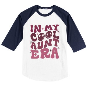 Groovy Retro In My Cool Aunt Era Cool Gifts For Auntie Baseball Sleeve Shirt