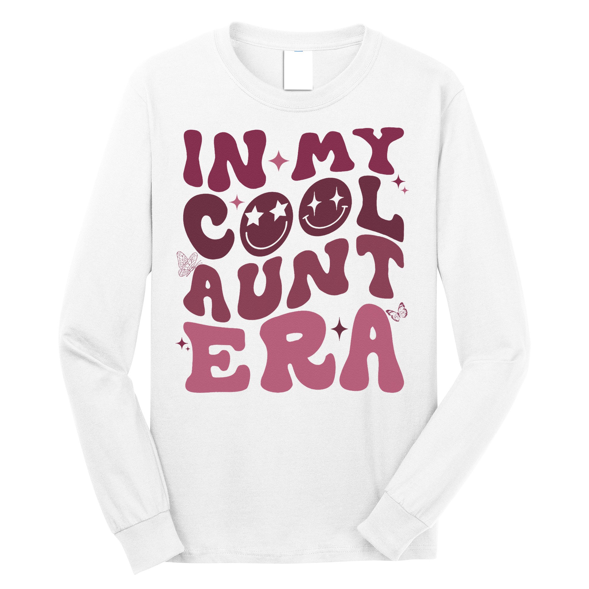 Groovy Retro In My Cool Aunt Era Cool Gifts For Auntie Long Sleeve Shirt