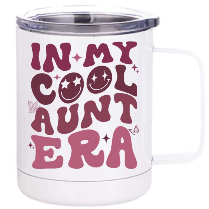 Groovy Retro In My Cool Aunt Era Cool Gifts For Auntie 12 oz Stainless Steel Tumbler Cup