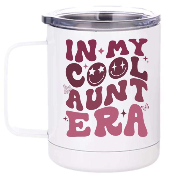 Groovy Retro In My Cool Aunt Era Cool Gifts For Auntie 12 oz Stainless Steel Tumbler Cup