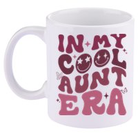 Groovy Retro In My Cool Aunt Era Cool Gifts For Auntie 11oz C Handle Ceramic Mug