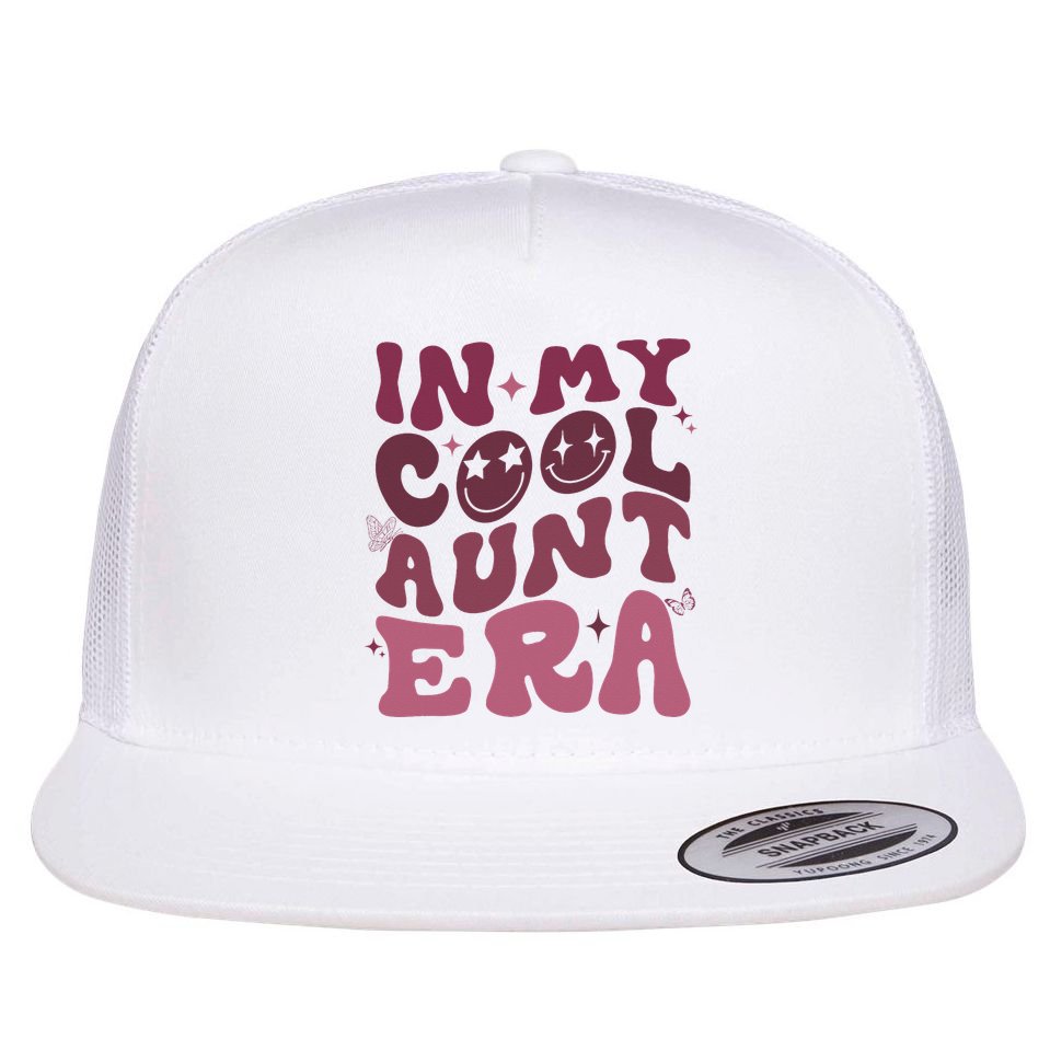 Groovy Retro In My Cool Aunt Era Cool Gifts For Auntie Flat Bill Trucker Hat