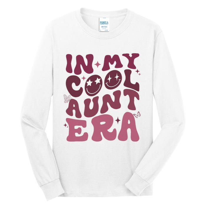 Groovy Retro In My Cool Aunt Era Cool Gifts For Auntie Tall Long Sleeve T-Shirt