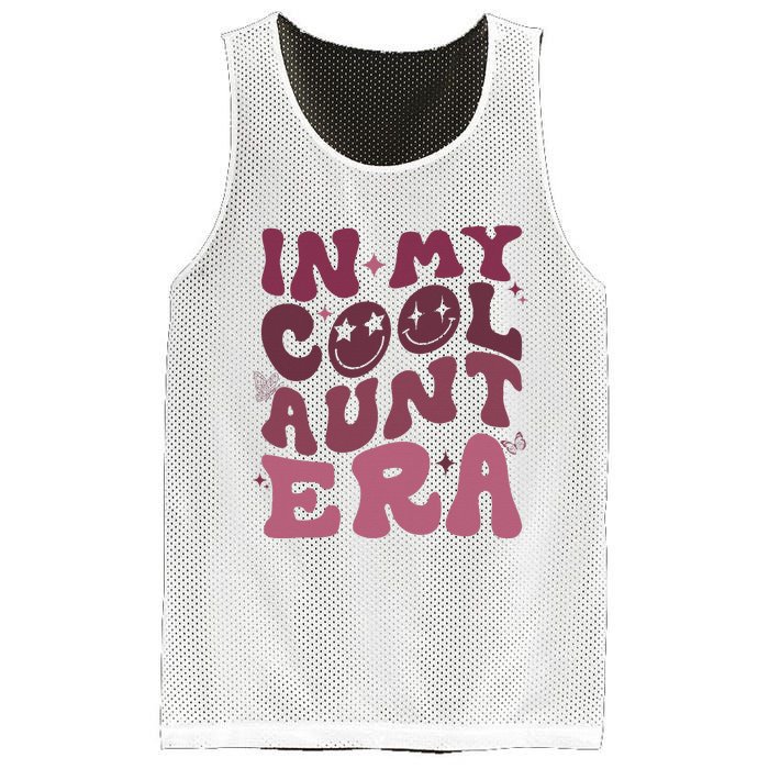 Groovy Retro In My Cool Aunt Era Cool Gifts For Auntie Mesh Reversible Basketball Jersey Tank