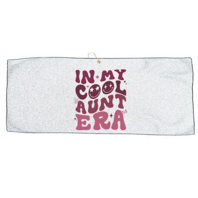 Groovy Retro In My Cool Aunt Era Cool Gifts For Auntie Large Microfiber Waffle Golf Towel