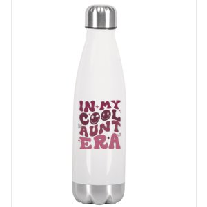 Groovy Retro In My Cool Aunt Era Cool Gifts For Auntie Stainless Steel Insulated Water Bottle