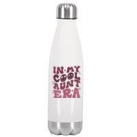 Groovy Retro In My Cool Aunt Era Cool Gifts For Auntie Stainless Steel Insulated Water Bottle