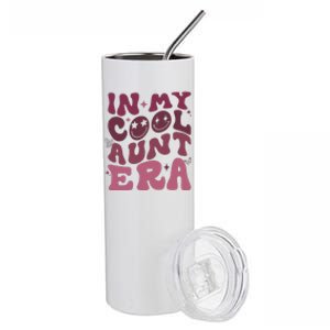 Groovy Retro In My Cool Aunt Era Cool Gifts For Auntie Stainless Steel Tumbler