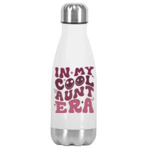 Groovy Retro In My Cool Aunt Era Cool Gifts For Auntie Stainless Steel Insulated Water Bottle