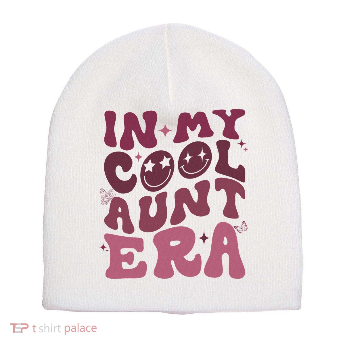 Groovy Retro In My Cool Aunt Era Cool Gifts For Auntie Short Acrylic Beanie