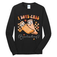 Groovy Retro I Love Fall Prevention Fall Physical Therapy Gift Tall Long Sleeve T-Shirt