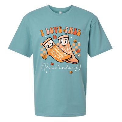 Groovy Retro I Love Fall Prevention Fall Physical Therapy Gift Sueded Cloud Jersey T-Shirt