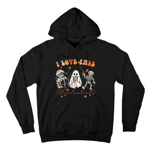 Groovy Retro I Love Fall Prevention Fall Physical Therapy Gift Hoodie