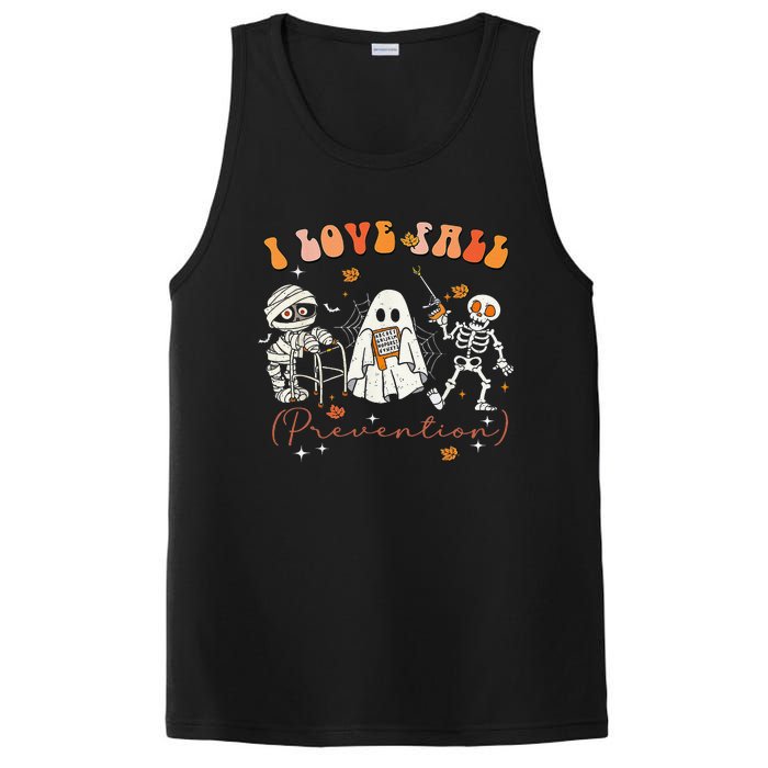 Groovy Retro I Love Fall Prevention Fall Physical Therapy Gift PosiCharge Competitor Tank