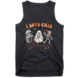 Groovy Retro I Love Fall Prevention Fall Physical Therapy Gift Tank Top