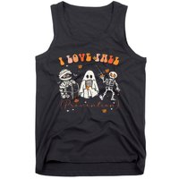 Groovy Retro I Love Fall Prevention Fall Physical Therapy Gift Tank Top