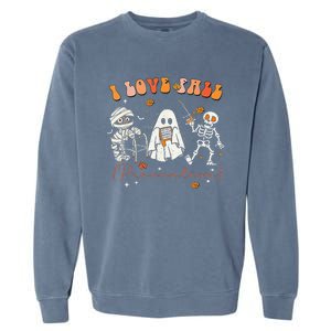 Groovy Retro I Love Fall Prevention Fall Physical Therapy Gift Garment-Dyed Sweatshirt