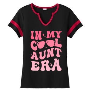 Groovy Retro In My Cool Aunt Era Meaningful Gift Cool Funny Gift For Auntie Gift Ladies Halftime Notch Neck Tee