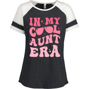 Groovy Retro In My Cool Aunt Era Meaningful Gift Cool Funny Gift For Auntie Gift Enza Ladies Jersey Colorblock Tee