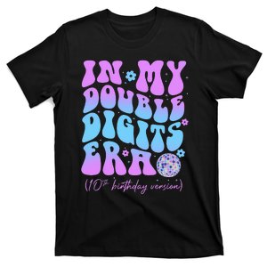 Groovy Retro In My Double Digits Era 10th Birthday Version T-Shirt