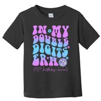 Groovy Retro In My Double Digits Era 10th Birthday Version Toddler T-Shirt