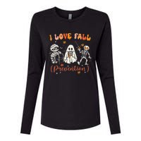 Groovy Retro I Love Fall Prevention Fall Physical Therapy Womens Cotton Relaxed Long Sleeve T-Shirt