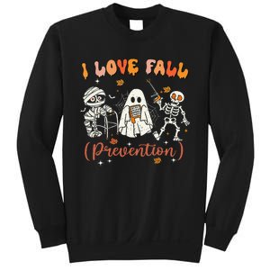 Groovy Retro I Love Fall Prevention Fall Physical Therapy Sweatshirt